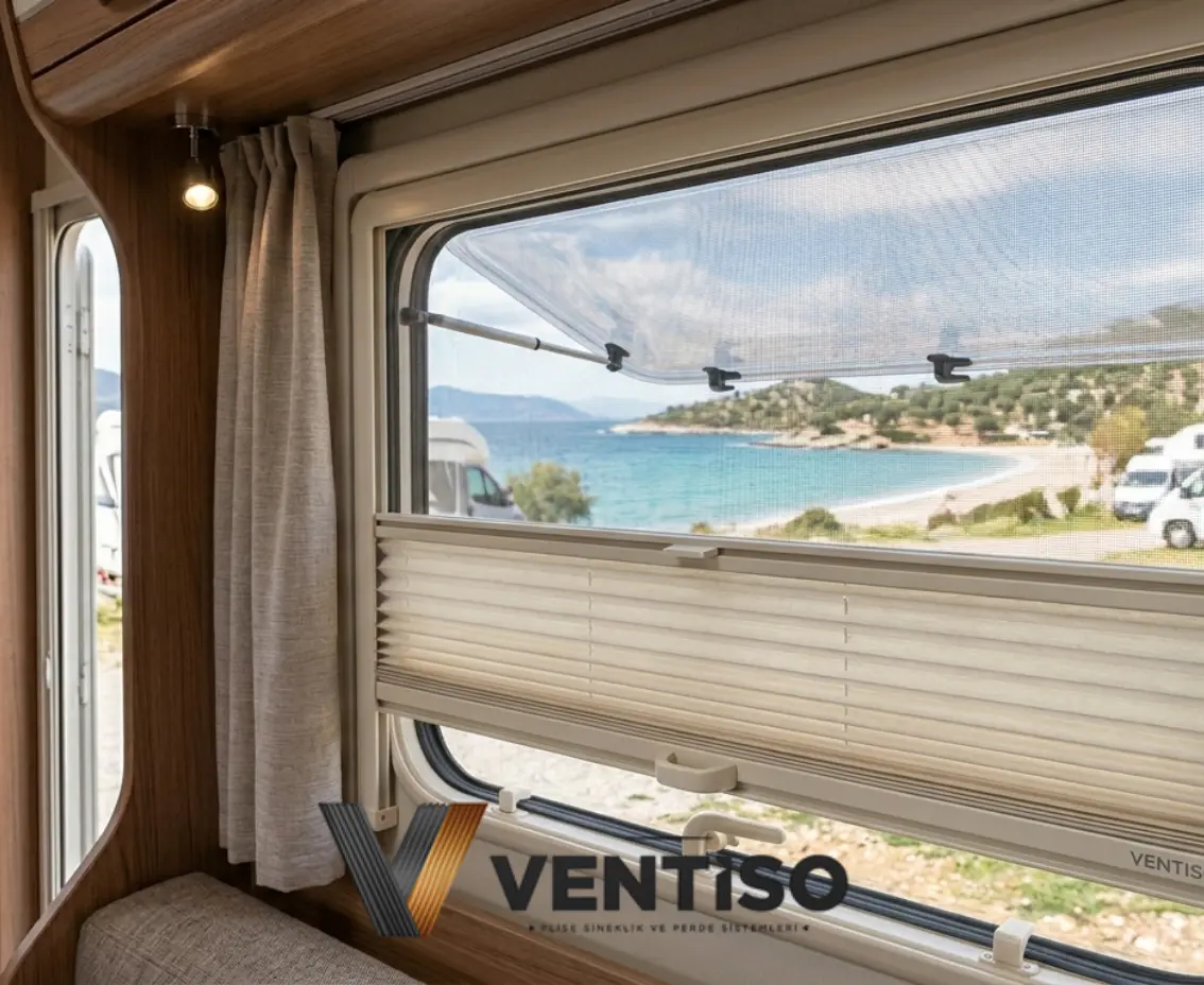 Manisa plise karavan perdesi malzeme görseli